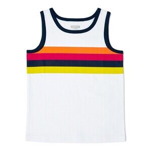 Garanimals White Tank Top with Colorful Stripes Size 4T